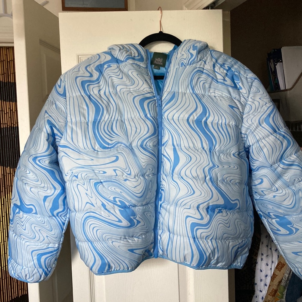 Blue winter coat